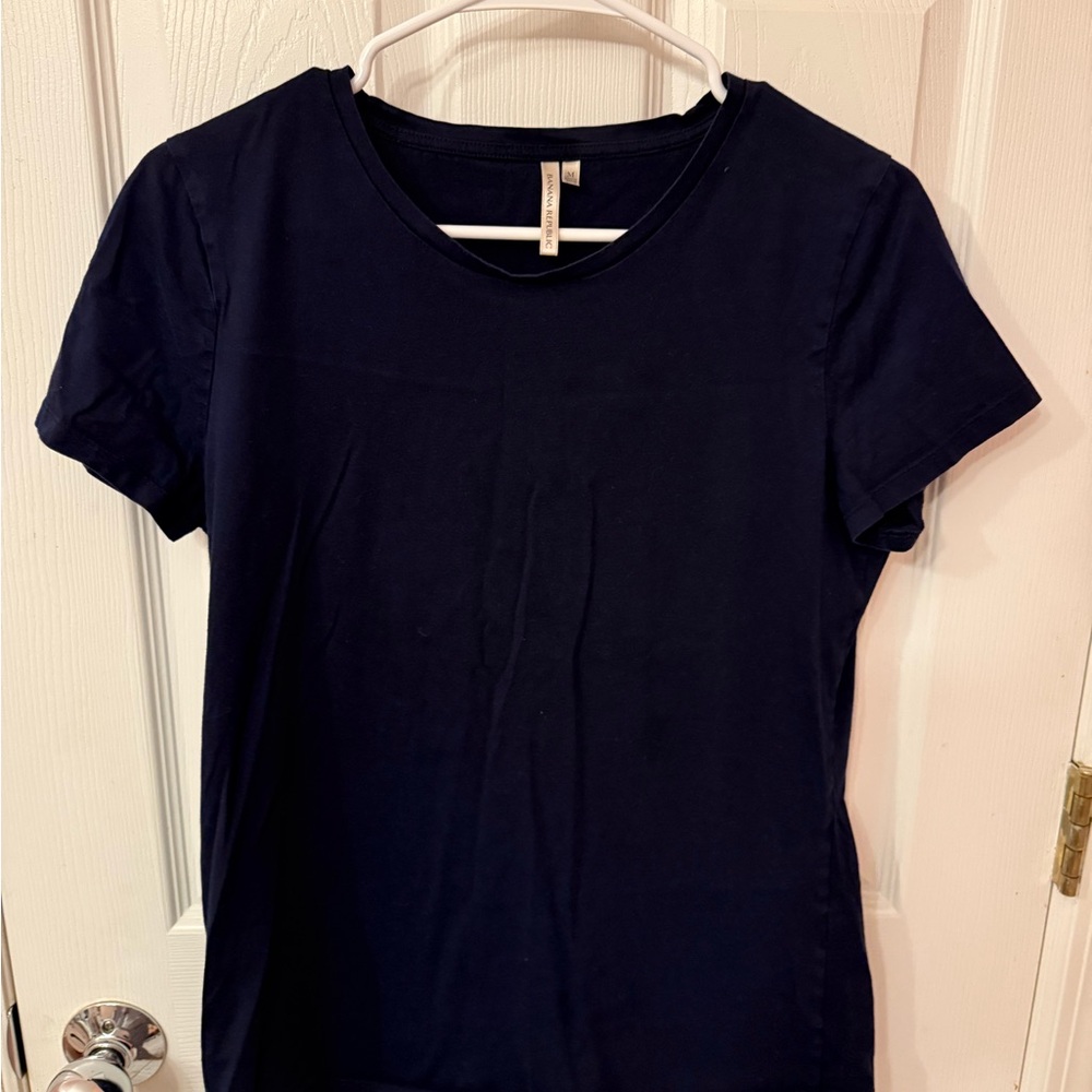 Banana Republic Blue Short Sleeve Tee Classic Crew Neck